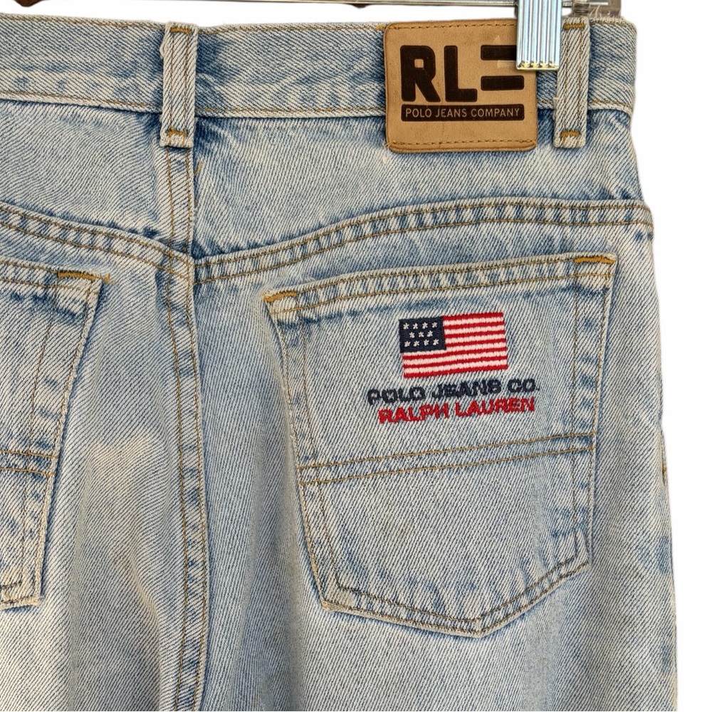 Vintage Y2K Ralph Lauren High Rise Light Blue Jeans - Picture 5 of 8